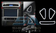 Santa Fe CM Chrome Interior Trim 3pc