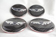 2009-2011 Genesis Sedan 3.8 V6 17" LODEN ~3D/CARBON~ WING Wheel Cap Emblem Overlays