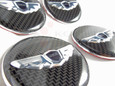 2009-2011 Genesis Sedan 4.6 V8 18" LODEN ~3D/CARBON~ WING Wheel Cap Emblem Overlays