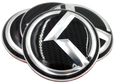 LODEN Carbon 3D "K"  Wheel Cap Emblem Overlay Set 4pc