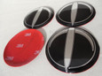 2011 - 2013 Sportage R LODEN "T" Carbon/Stainless Steel Badge Emblem Grill Trunk Caps Steering 7pc