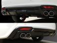 2013+ Chevy Cruze Sport Rear Bumper Diffusor w/ Faux Exhaust Tips