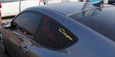 2010-2012 Genesis Coupe BLACK/YELLOW Sport Rear Window Plate Set 2pc