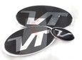Veloster Loden "VT" Badge Emblem Grill Trunk Caps Steering 7pc