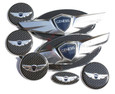 Genesis COUPE *NEW* 15+ Wing Badge Emblem Logo Hood/Trunk/Steering/Caps 7pc