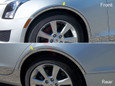 2013-2015 Cadillac ATS Fender Trim on 3M Tape without Cut Out