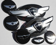 Genesis COUPE *NEW* 15+ Wing Badge Emblem Logo Hood/Trunk/Steering/Caps 7pc