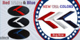 Red, White & Blue LODEN 3D K Badge Emblem Hood/Grill/Trunk Red, White & Blue LODEN 3D K Badge Emblem Hood/Grill/Trunk