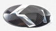 2017 2018 2019 Kia Rio YB MK4 *NEW* LODEN COVER-UP "METAL SKIN" Carbon K Emblem Badge Grill Trunk