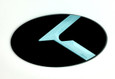 3.0 LODEN K Badges with Matte Black Edge, Red, blue, white, silver, black or blue CENTER color options, multi color K logo Chrome Black-Chrome Gold Plated Ice Blue Matte Black gunmetal white red badges for Kia models Optima Cadenza Forte Rio Stinger Niro Sorento Sportage K900 Soul and more