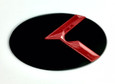 3.0 LODEN K Badges with Matte Black Edge, Red, blue, white, silver, black or blue CENTER color options, multi color K logo Chrome Black-Chrome Gold Plated Ice Blue Matte Black gunmetal white red badges for Kia models Optima Cadenza Forte Rio Stinger Niro Sorento Sportage K900 Soul and more