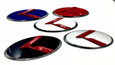 3.0 LODEN K Badges with 5 Edge colors White Matte-Black Black-Chrome Chrome-Plated Gold-Plated 5 Center colors Red, blue, white, silver, black blue 8 color K  logos 200 color combinations badges emblems for Kia models Optima Cadenza Forte Rio Stinger Niro Sorento Sportage K900 Soul and more