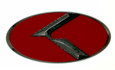 3.0 LODEN K Badges with 5 Edge colors White Matte-Black Black-Chrome Chrome-Plated Gold-Plated 5 Center colors Red, blue, white, silver, black blue 8 color K  logos 200 color combinations badges emblems for Kia models Optima Cadenza Forte Rio Stinger Niro Sorento Sportage K900 Soul and more