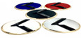 3.0 LODEN K Badges with 5 Edge colors White Matte-Black Black-Chrome Chrome-Plated Gold-Plated 5 Center colors Red, blue, white, silver, black blue 8 color K  logos 200 color combinations badges emblems for Kia models Optima Cadenza Forte Rio Stinger Niro Sorento Sportage K900 Soul and more