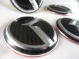 2017+ IONIQ LODEN Carbon/3D "K" Wheel Cap Emblem Overlay Set 4pc