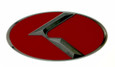 3.0 LODEN K Badges with 5 Edge colors White Matte-Black Black-Chrome Chrome-Plated Gold-Plated 5 Center colors Red, blue, white, silver, black blue 8 color K  logos 200 color combinations badges emblems for Kia models Optima Cadenza Forte Rio Stinger Niro Sorento Sportage K900 Soul and more