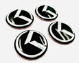 Gloss Black "K" Wheel Cap Emblem Overlay Set 4pc Gloss Black "K" Wheel Cap Emblem Overlay Set 4pc