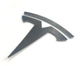 Brushed Stainless Steel "T" Badges for Tesla Model S/X/3/Y (Silver or Black) 