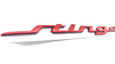 *Red Chrome* STINGER Letter Emblem Badge  *Red Chrome* STINGER Letter Emblem Badge