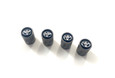 GUNMETAL T-Logo Valve Stem Caps 4pc Set  GUNMETAL T-Logo Valve Stem Caps 4pc Set