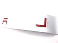 Black Performance Edition T E S L A Lettering Badge w/ RED "E" 