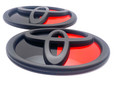 GR86 GR Limited Edition Black / Red Badge Emblem Replacements 2pc Front/Rear