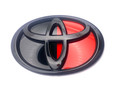 GR86 GR Limited Edition Black / Red Badge Emblem Replacements 2pc Front/Rear