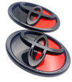 GR86 GR Limited Edition Black / Red Badge Emblem Replacements 2pc Front/Rear