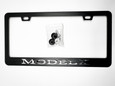 Model X OEM SPEC Satin Black License Plate Frame Stainless Steel