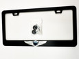 Black Genesis Wing License Plate Frame Stainless Steel (Type 2)  Black Genesis Wing License Plate Frame Stainless Steel (Type 2)