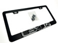 OEM SPEC Satin Black LEXUS License Plate Frame Stainless Steel (Type 2)