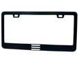 Model 3-Line Satin Black License Plate Frame Stainless Steel