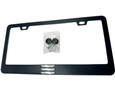 Model 3-Line Satin Black License Plate Frame Stainless Steel
