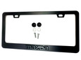 Satin Black MAZDA License Plate Frame Stainless Steel   Satin Black MAZDA License Plate Frame Stainless Steel
