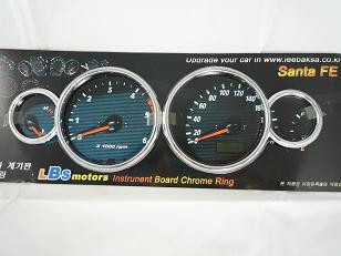 Santa Fe Chrome Gauge Rings Korean Auto Imports