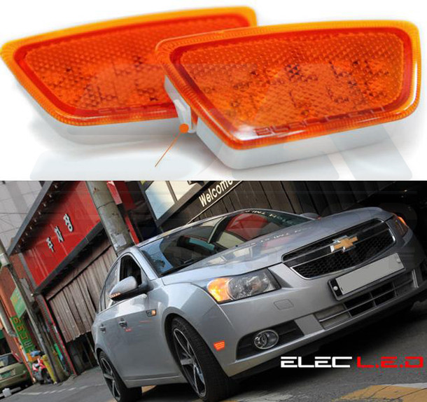 Chevy / Holden Cruze Front Fender LED Side Marker Light Set 2pc