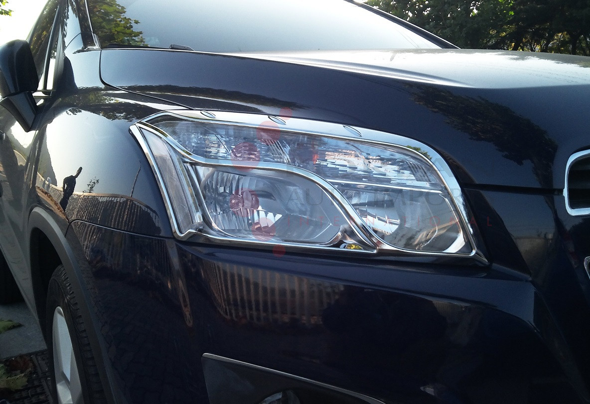 Chevy Trax Chrome Headlight Cover Trim Set 2pc LH/RH Korean Auto Imports