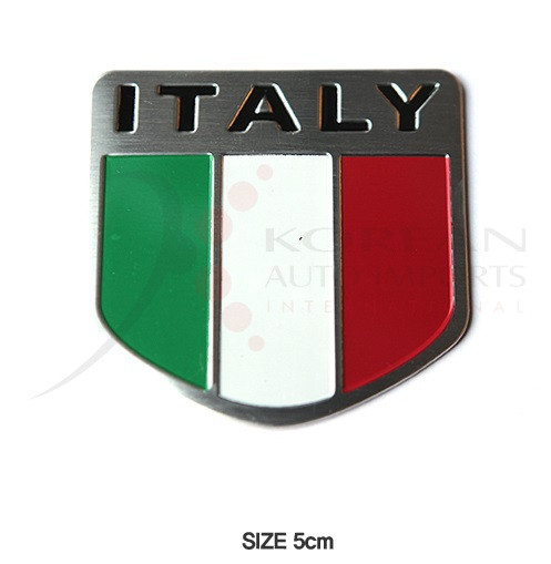 Italy Shield Accent Emblem Badge Logo - Korean Auto Imports