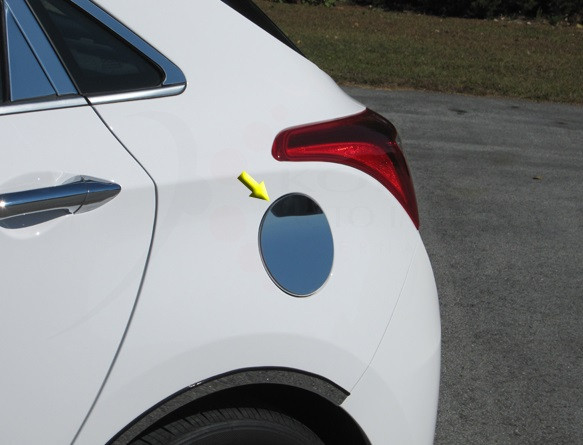 2012+ i30 / Elantra GT Stainless Steel / Chrome Gas Cap Door Trim 1pc SAA Korean Auto Imports