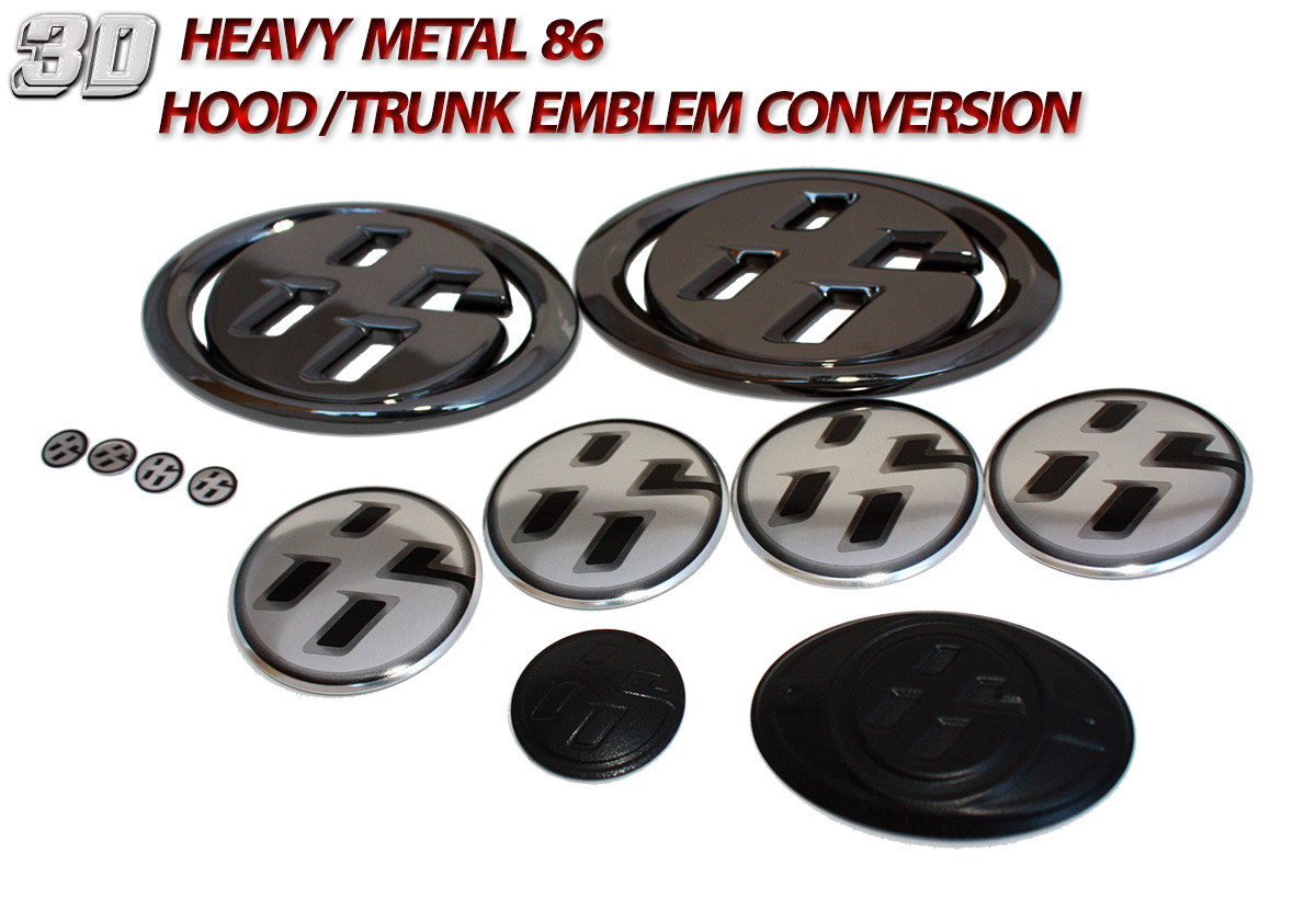86 Ultimate Emblem Conversion Kit 12pc for Toyota GR86 2022 2023, GT86