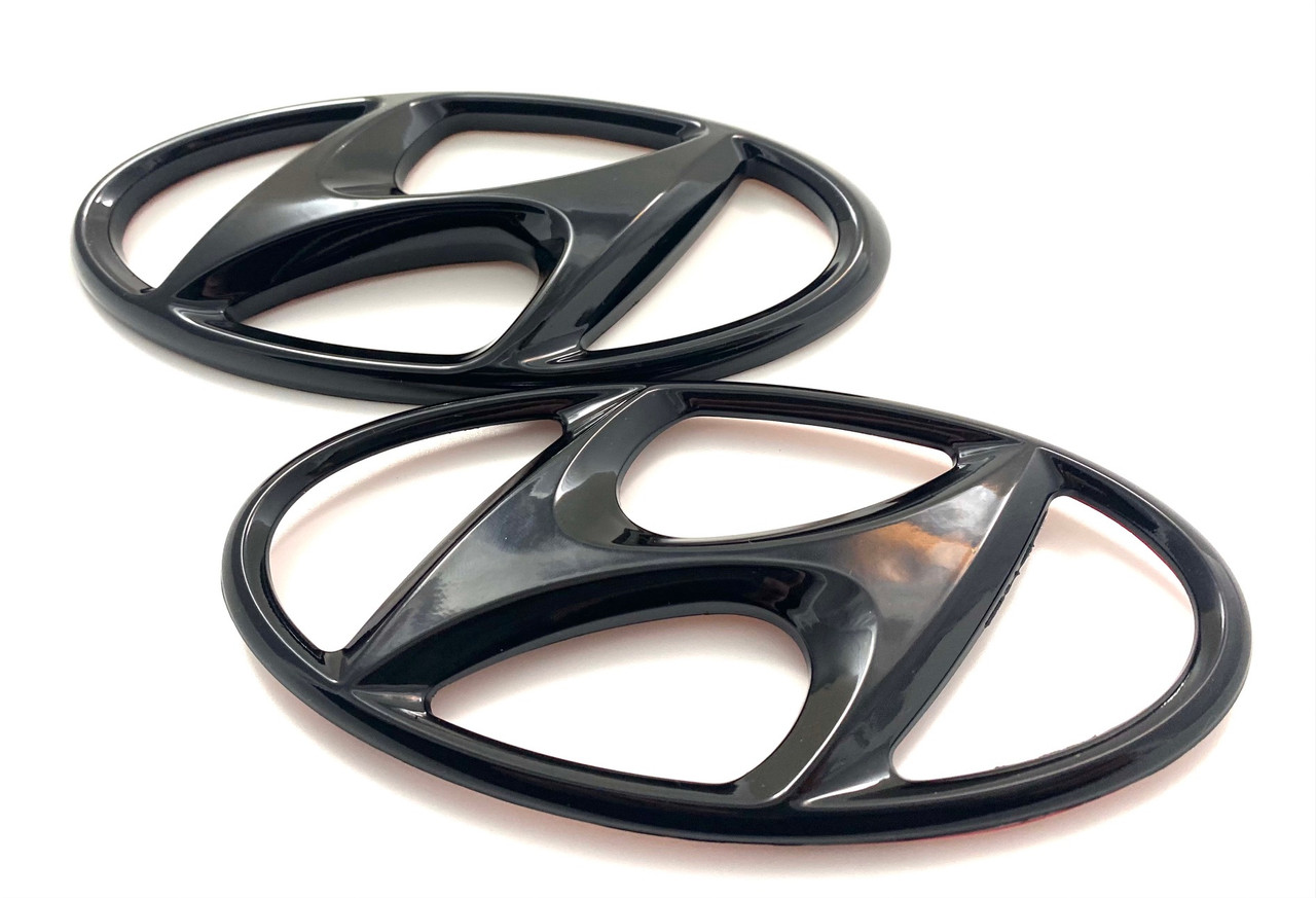 FixtureDisplays® Hyundai Car Logo STICKER/ Self Adhesive Label for Front  Hood and Rear Trunk, Reflect Light, 2.7 x 1.4 16805-Hyundai