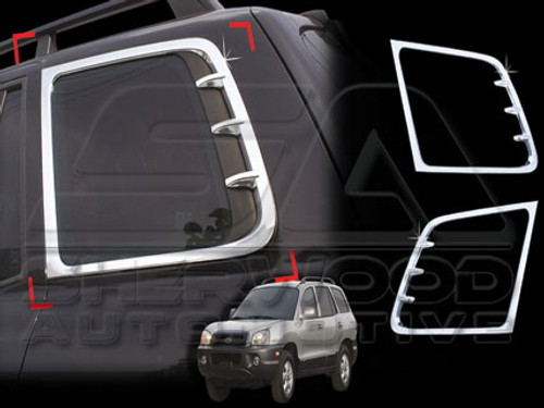 Santa Fe Chrome Rear Window Surround Set Santa Fe Chrome Rear Window Surround Set