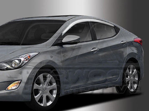 2011+ Elantra MD Chrome Window Rain Visors 2011+ Elantra MD Chrome Window Rain Visors
