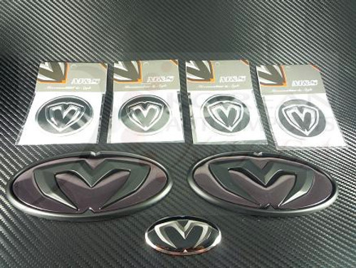 2010+ Santa Fe M&S Black 7 Piece Emblem Package 2010+ Santa Fe M&S Black 7 Piece Emblem Package