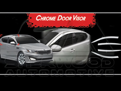 2011+ Optima K5 Chrome Window Visors 2011+ Optima K5 Chrome Window Visors