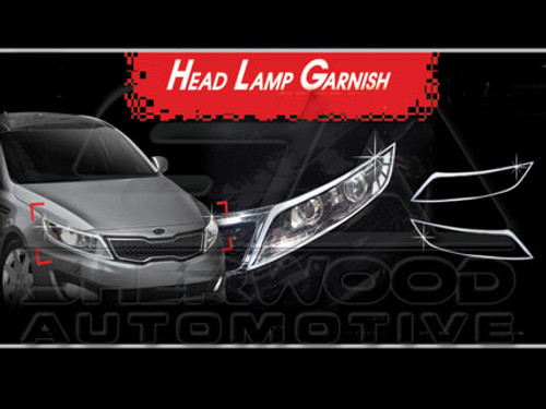 2011+ Optima K5 Chrome Headlight Trim Set