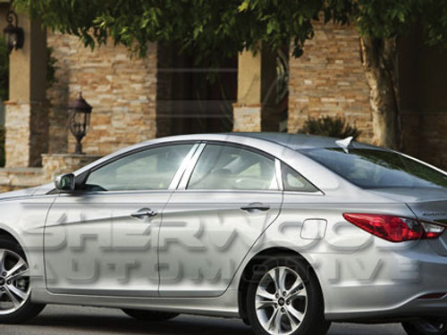 2011+ Sonata i45 Stainless Steel Chrome Door Pillars 8pc 2011+ Sonata i45 Stainless Steel Chrome Door Pillars 8pc