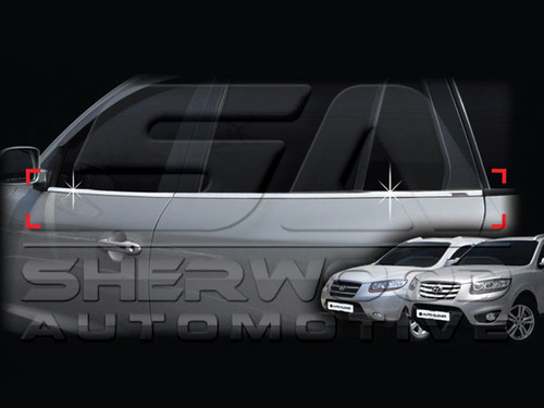2010+ Santa Fe FULL Chrome Window Surround Set 10pc 2010+ Santa Fe FULL Chrome Window Surround Set 10pc