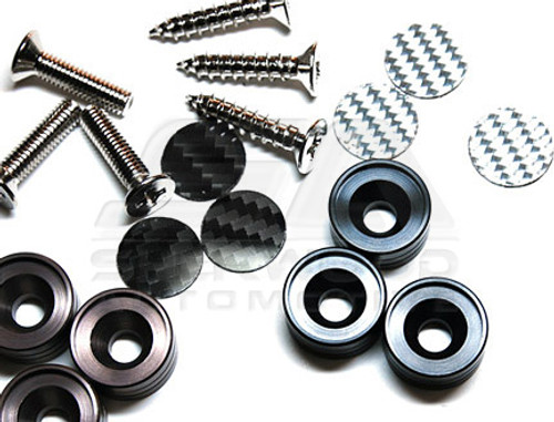 Carbon License Plate Screws 3pc Set
