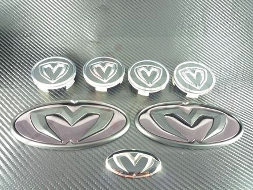 2010+ Santa Fe M&S Black GRILL TRUNK STEERING CAPS Emblem Pkg 2010+ Santa Fe M&S Black GRILL TRUNK STEERING CAPS Emblem Pkg